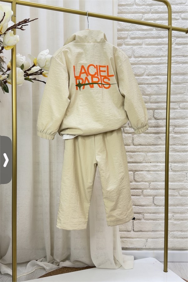 Unisex Laciel Alt Üst Astarlı Paraşüt Su Geçirmez Bej Takım