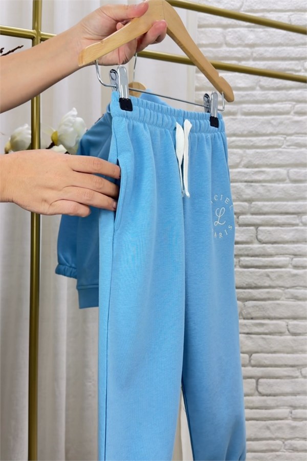 Unisex Laciel Balıkçı Yaka Fermuarlı Mavi Takım