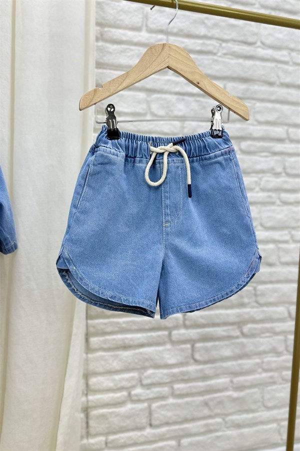 Unisex Laciel Denim Gömlek Şortlu Takım
