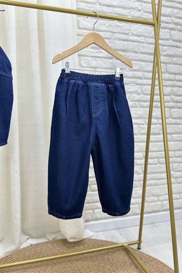 Unisex Laciel Denim Yelek Baloon Jean Takım