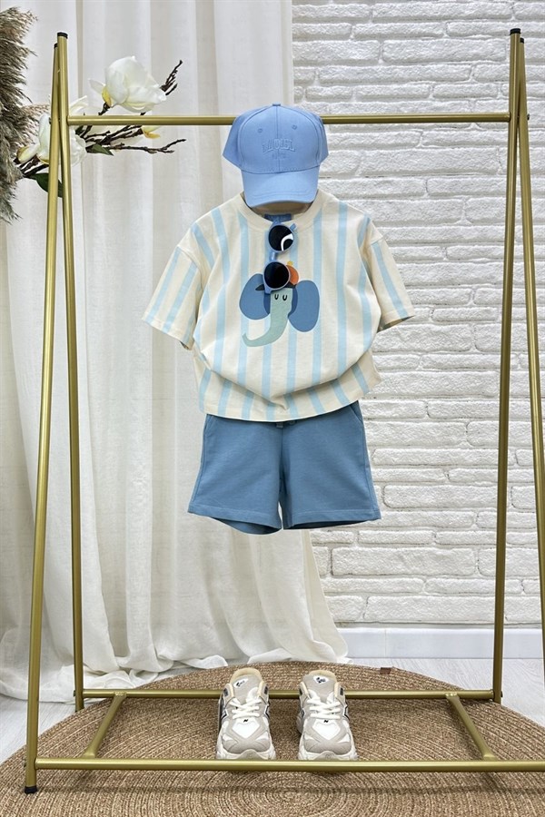 Unisex Laciel  Fil Baskılı Şortlu Takım