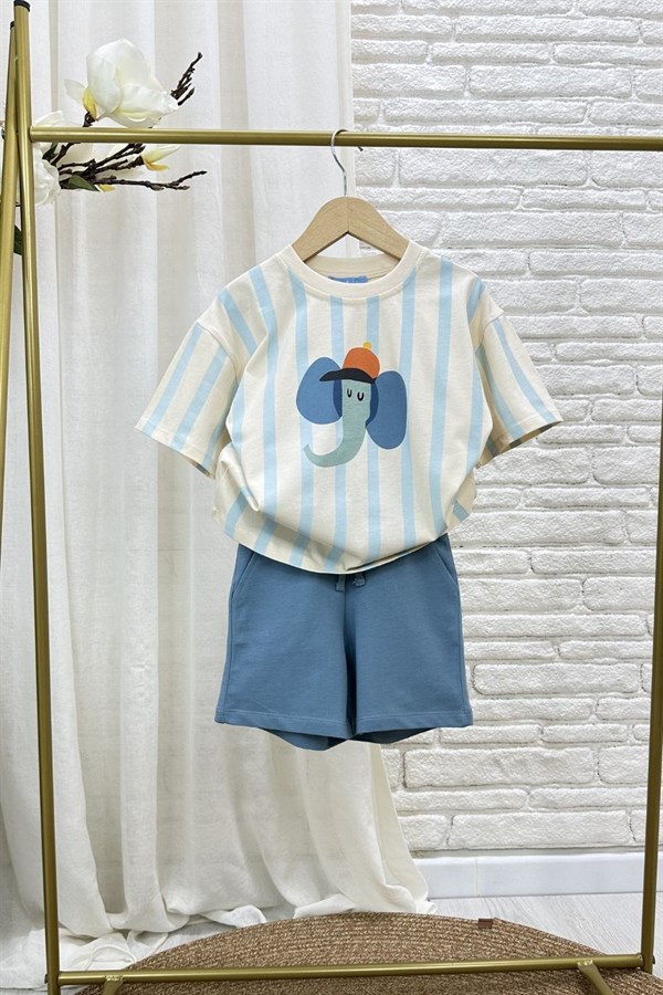 Unisex Laciel  Fil Baskılı Şortlu Takım