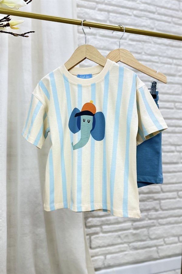 Unisex Laciel  Fil Baskılı Şortlu Takım