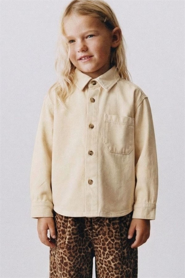 Unisex Laciel Krem Denim Gömlek