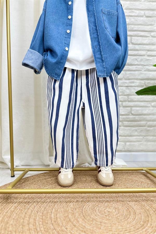 Unisex Laciel Laci Çizgili Baloon Pantolon