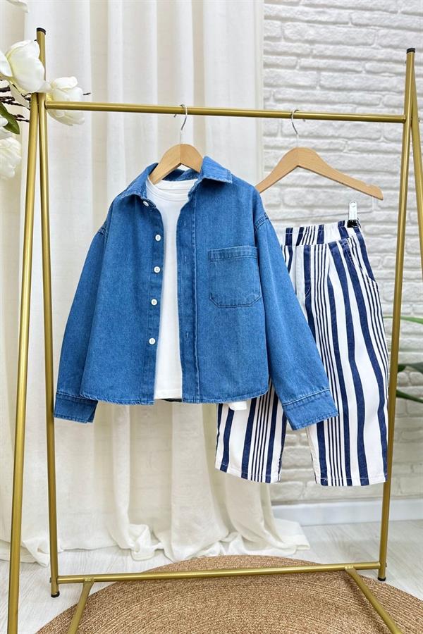 Unisex Laciel Laci Çizgili Baloon Pantolon