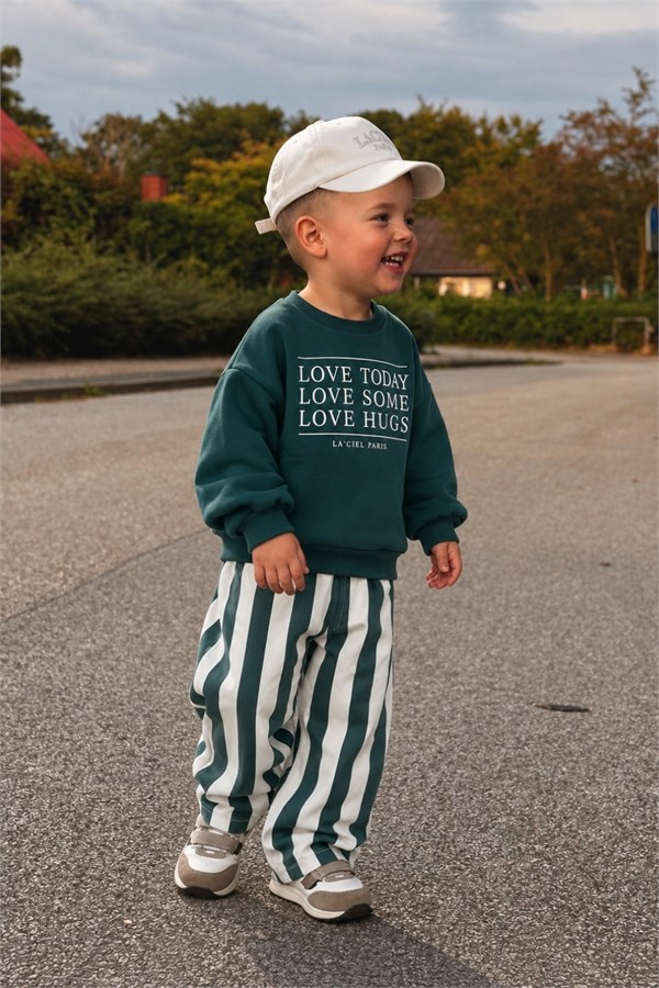 Unisex Laciel  Love Today Teşil Sweat