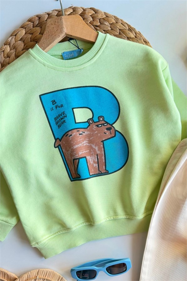 Unisex Laciel Neon Bear Sweat Baloon Jean Takım