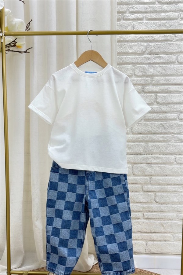 Unisex Laciel Oversize  Kısa Kol Beyaz Tshirt