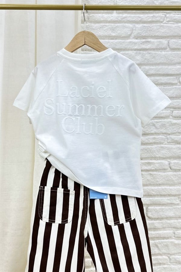 Unisex Laciel  Summer Beyaz Kısa Kol Tshirt