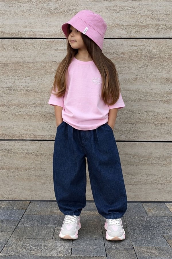 Unisex Laciel Summer Pembe Kısa Kol Tshirt