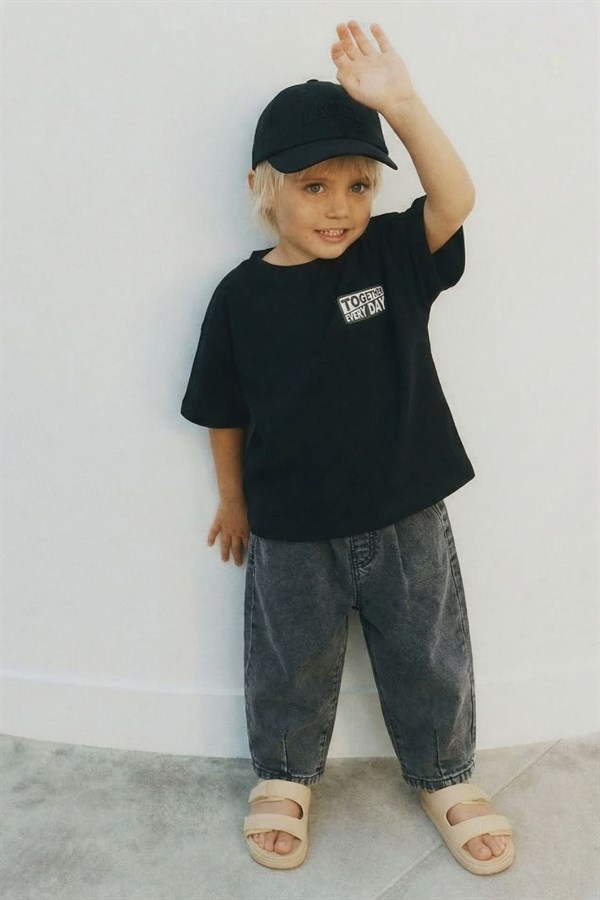 Unisex Laciel Tshirtlü Denim Baloon İkili Takım