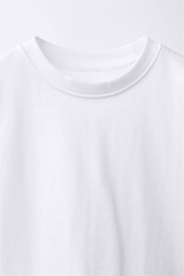 Unisex Laciel Uzun Kol Beyaz Tshirt