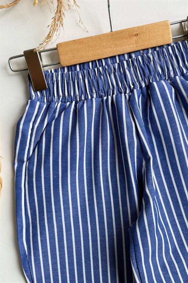 Unisex  Laciel Yazlık Baloon Laci Çizgili Pantolon