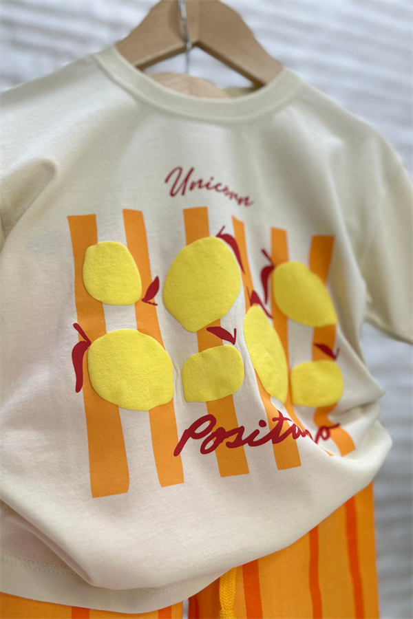 Unisex Limon Müslin Pantolon Takım 