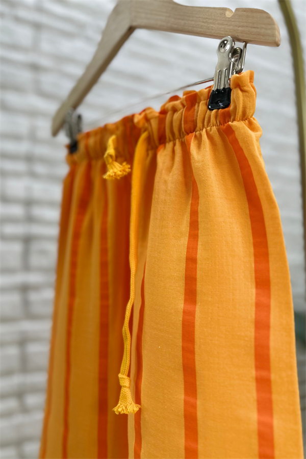 Unisex Limonlu Müslin Pantolon Takım 