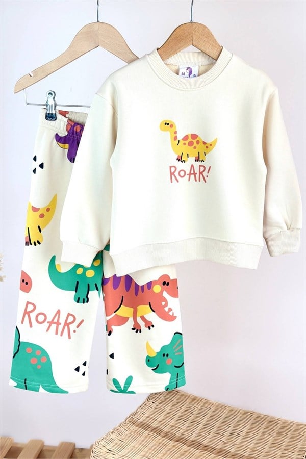 Unisex Little Dinosaur 3 İplik Takım