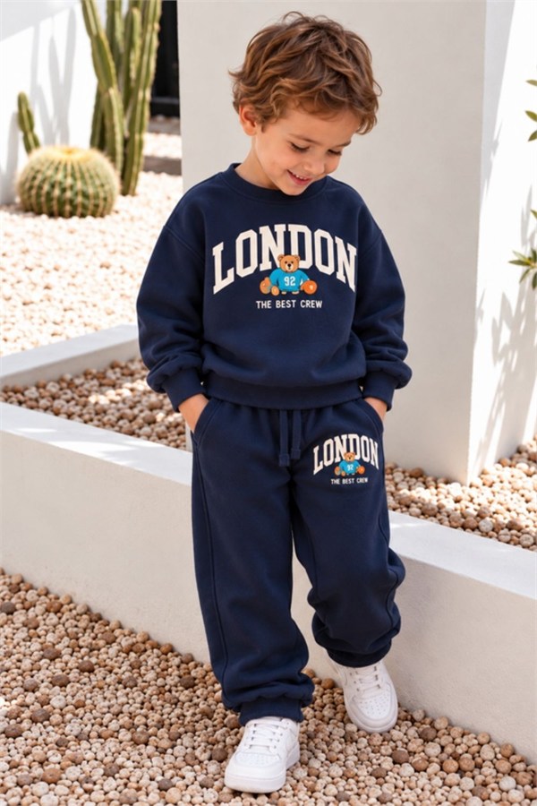 Unisex London Bisiklet Yaka 3 İplik Takım