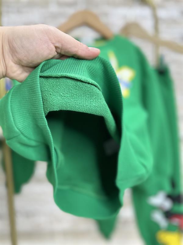 Unisex M Baskı Yeşil Mickey Takım