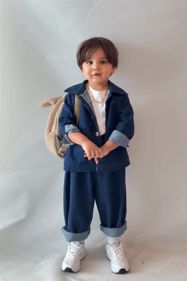 Unisex Mavi Denim Takım