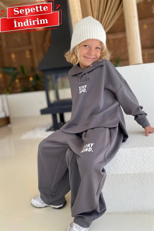 Unisex Mevsimlik Stay Kind Füme Takım