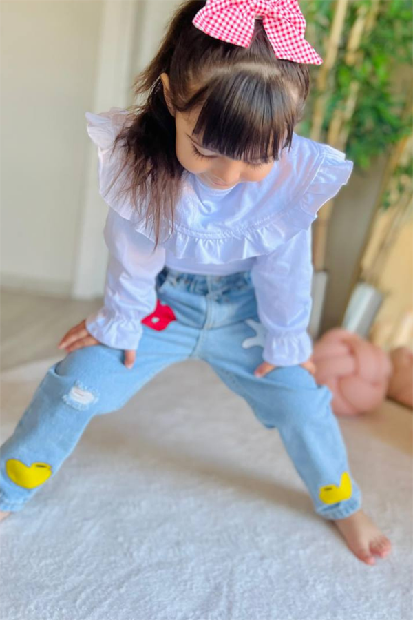 Unisex Mickey Jean Pantolon