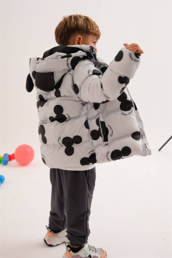 Unisex Mickey Şişme Mont