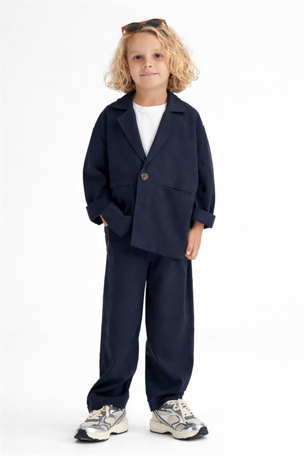 Unisex Özel Seri Ceket Lacivert Takım