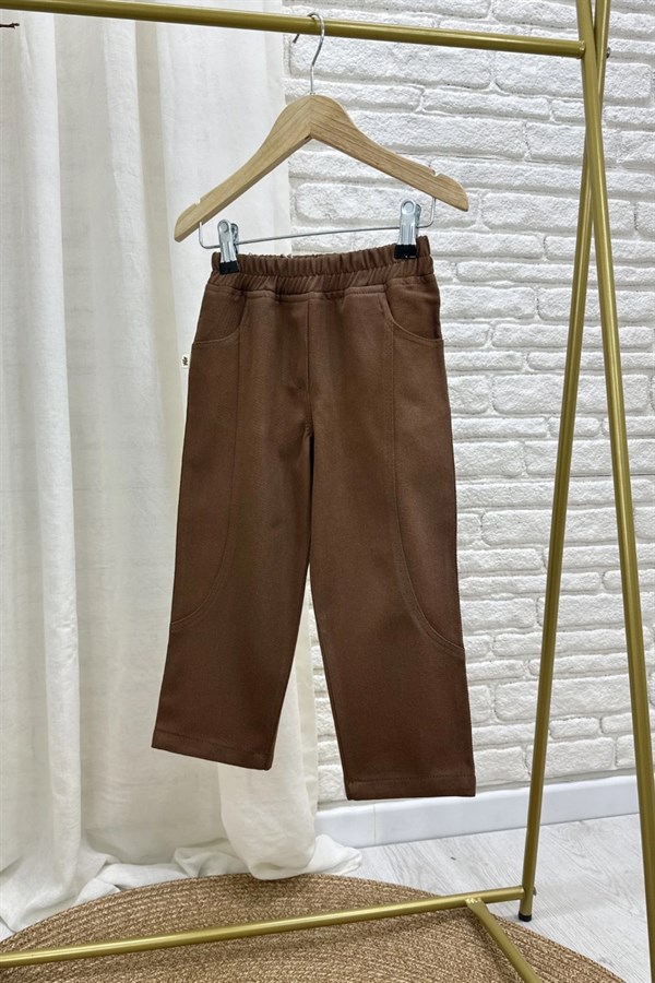 Unisex Özel Seri Yelek Jean Gabardin Kahve Takım