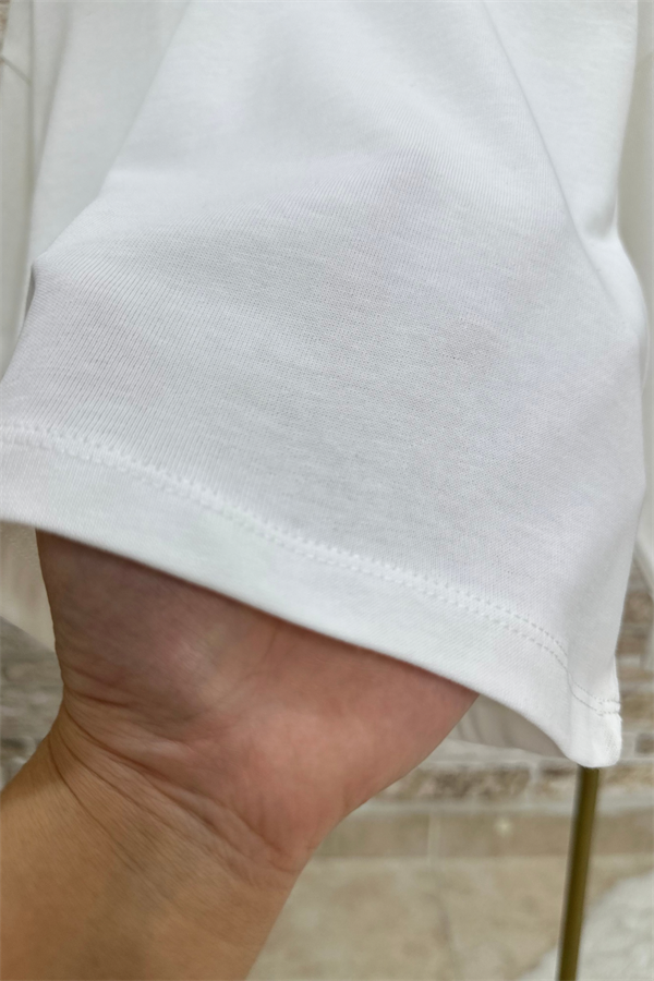 Unisex Pamuklu Uzun Kol Tshirt