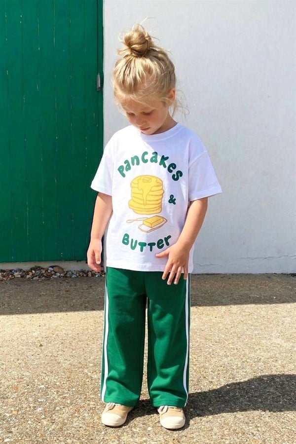 Unisex Pancakes Baskılı İkili Takım