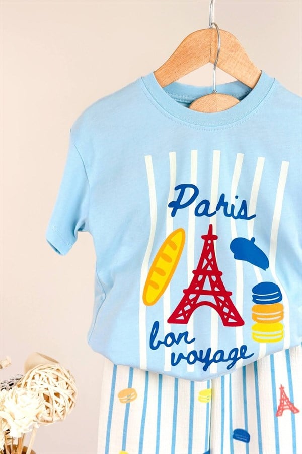 Unisex Paris Unicorn Renkli Alt Uzun Takım