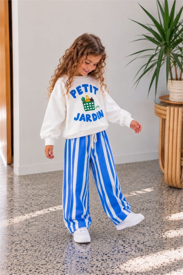 Unisex Petit Jardin Mavi 3 İplik Takım