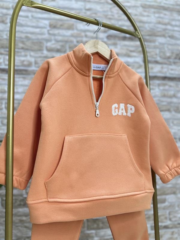 Unisex Şardonlu Balıkçı Yaka Fermuarlı Gap Takım