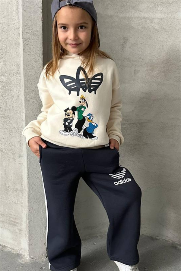 Unisex Şardonlu Ekru Laci Adids Takım