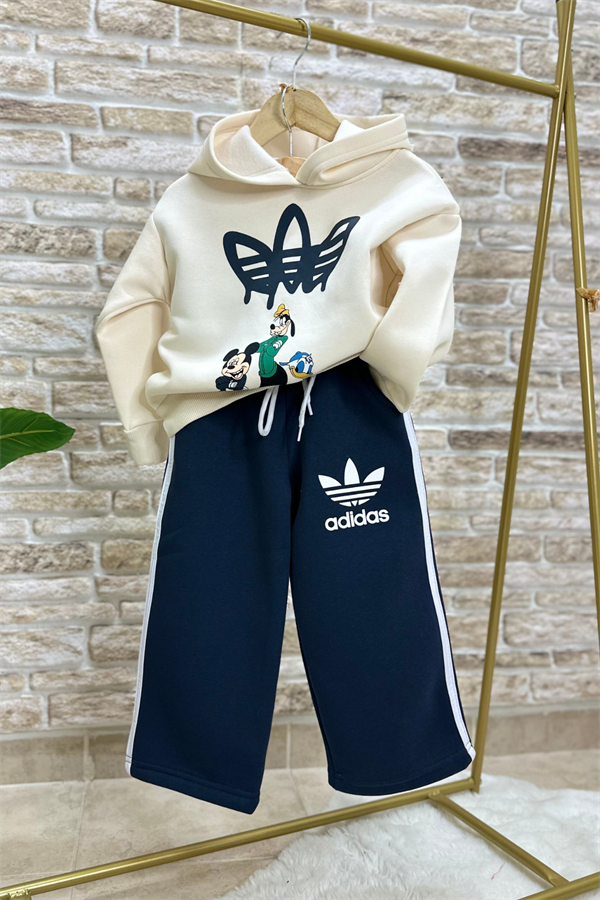 Unisex Şardonlu Ekru Laci Adids Takım