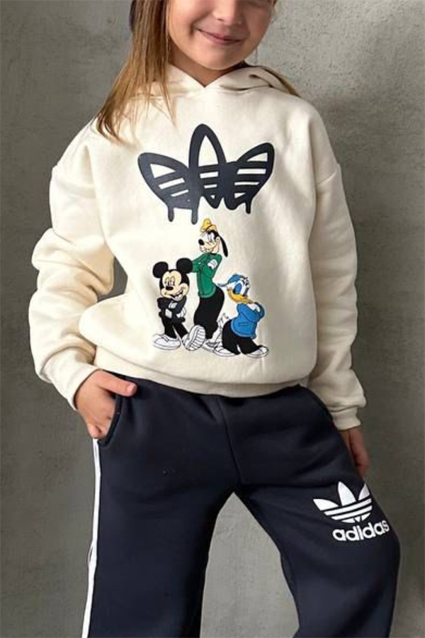 Unisex Şardonlu Ekru Laci Adids Takım