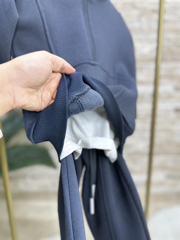 Unisex Şardonlu Fermuarlı Dik Yaka Laci Takım