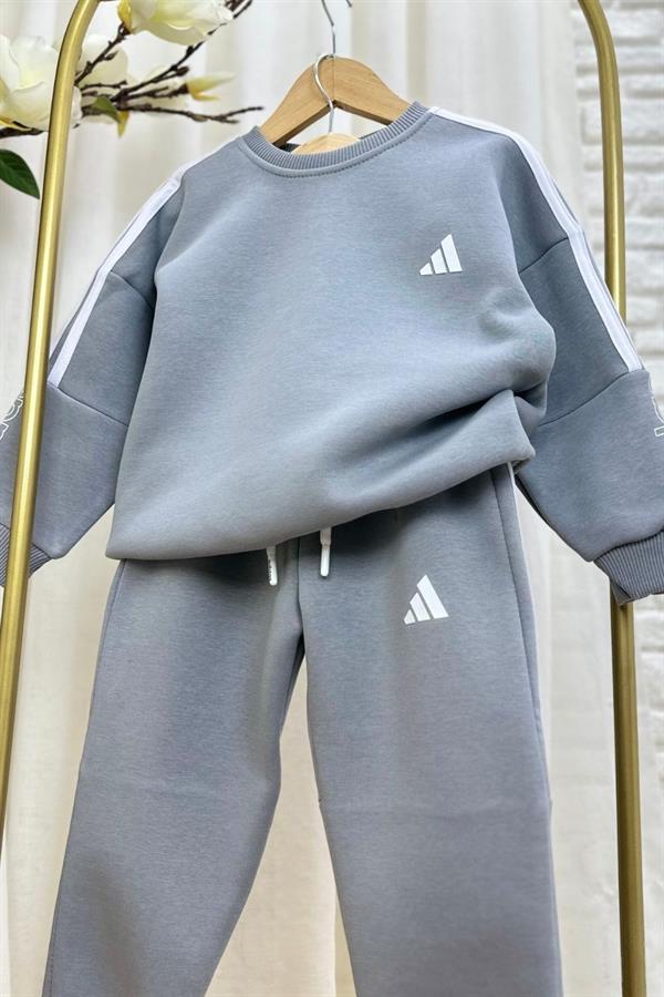 Unisex Şardonlu Gri Adids Takım