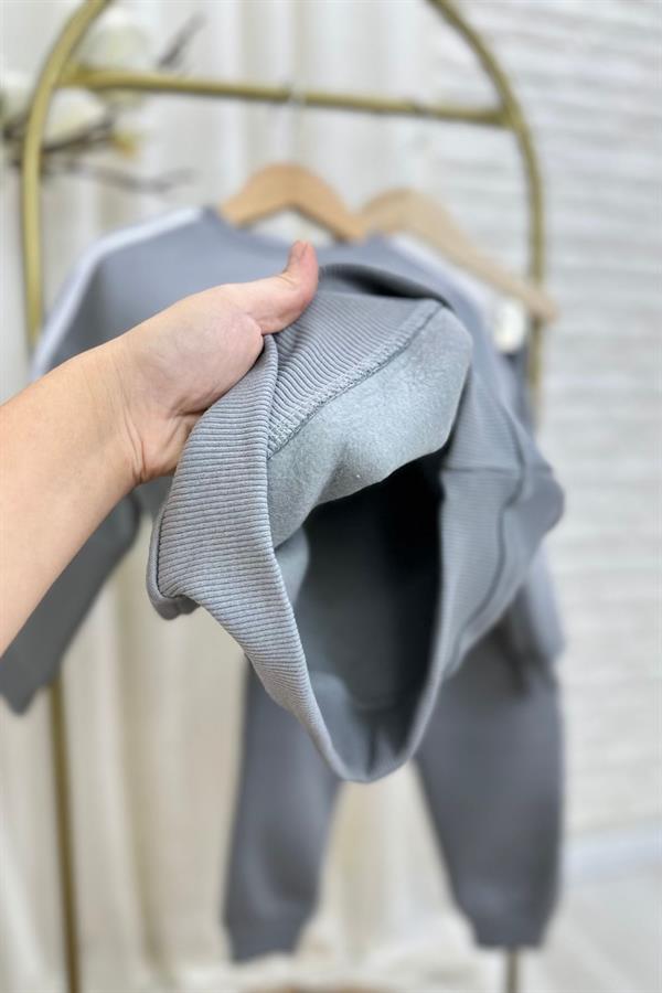 Unisex Şardonlu Gri Adids Takım