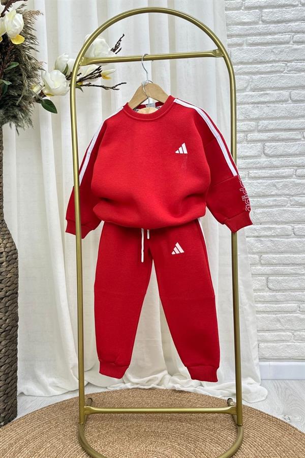 Unisex Şardonlu Kırmzı Adids Takım
