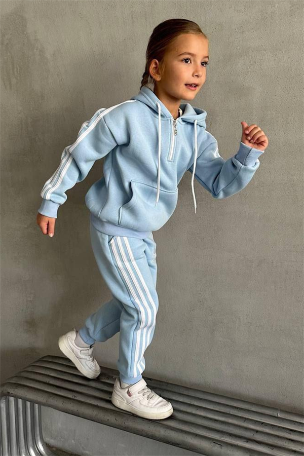 Unisex Şardonlu Mavi Adids Takım