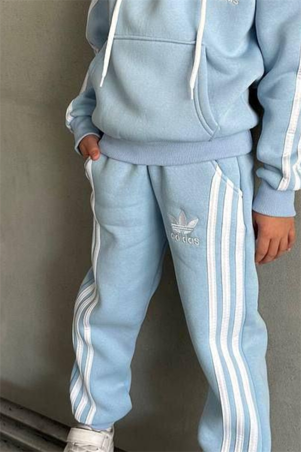 Unisex Şardonlu Mavi Adids Takım