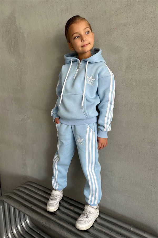 Unisex Şardonlu Mavi Adids Takım