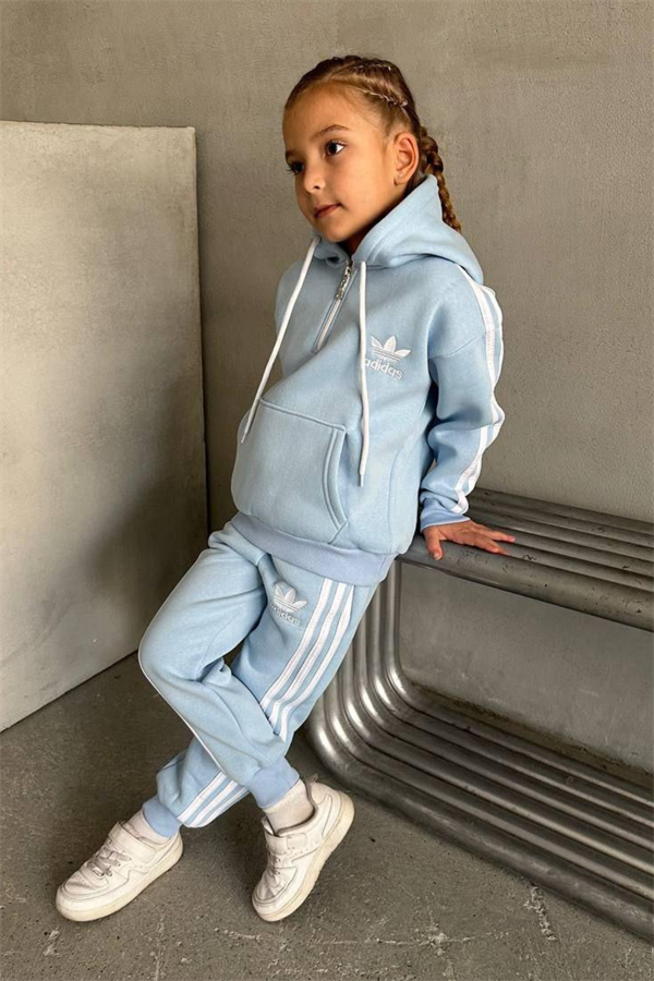 Unisex Şardonlu Mavi Adids Takım