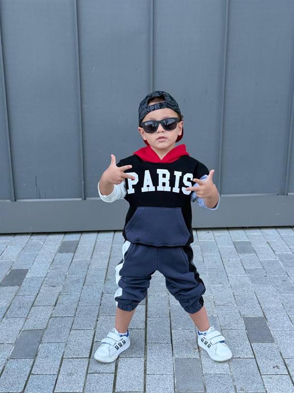 Unisex Şardonlu Paris Antrasit Renkli Takım