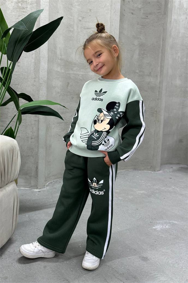 Unisex Şardonlu Yeşil Marka  Adids Takım