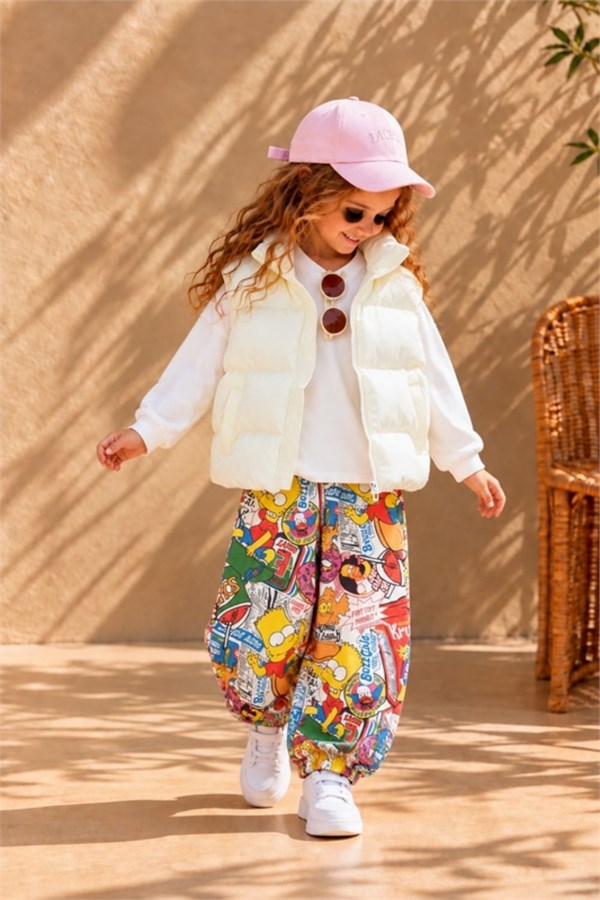 Unisex Simpsonlar Baskılı Pantolon