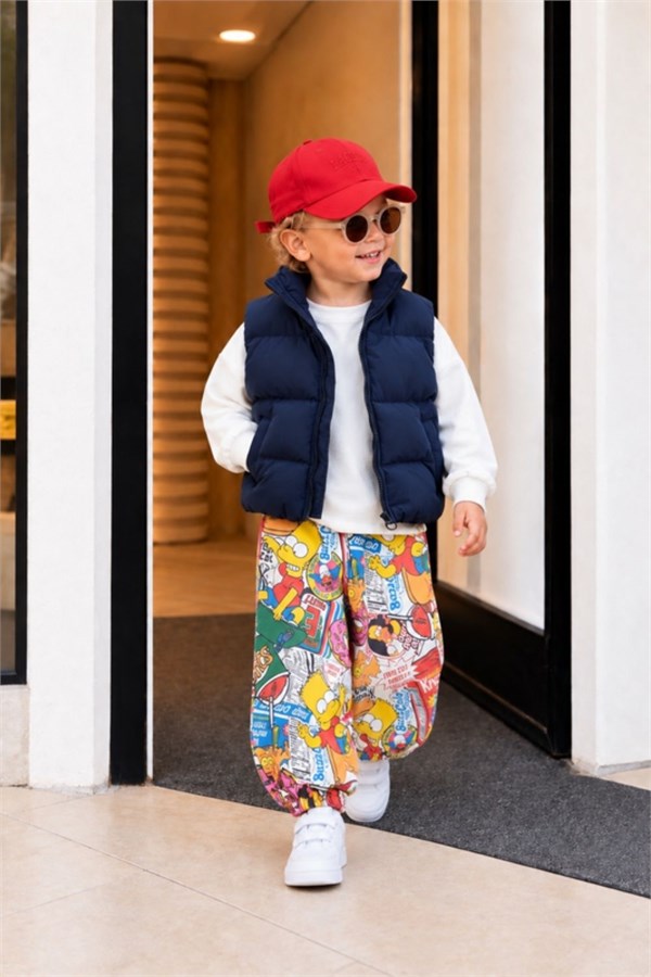 Unisex Simpsonlar Baskılı Pantolon