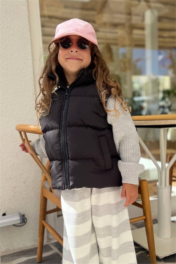 Unisex Şişme Siyah Yelek